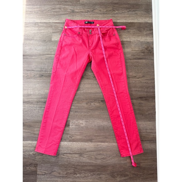 Levis 529 Curvy Skinny Leg Pink Denim Jeans Womens 6M W28 L32 Mid Rise Stretch - Picture 11 of 12